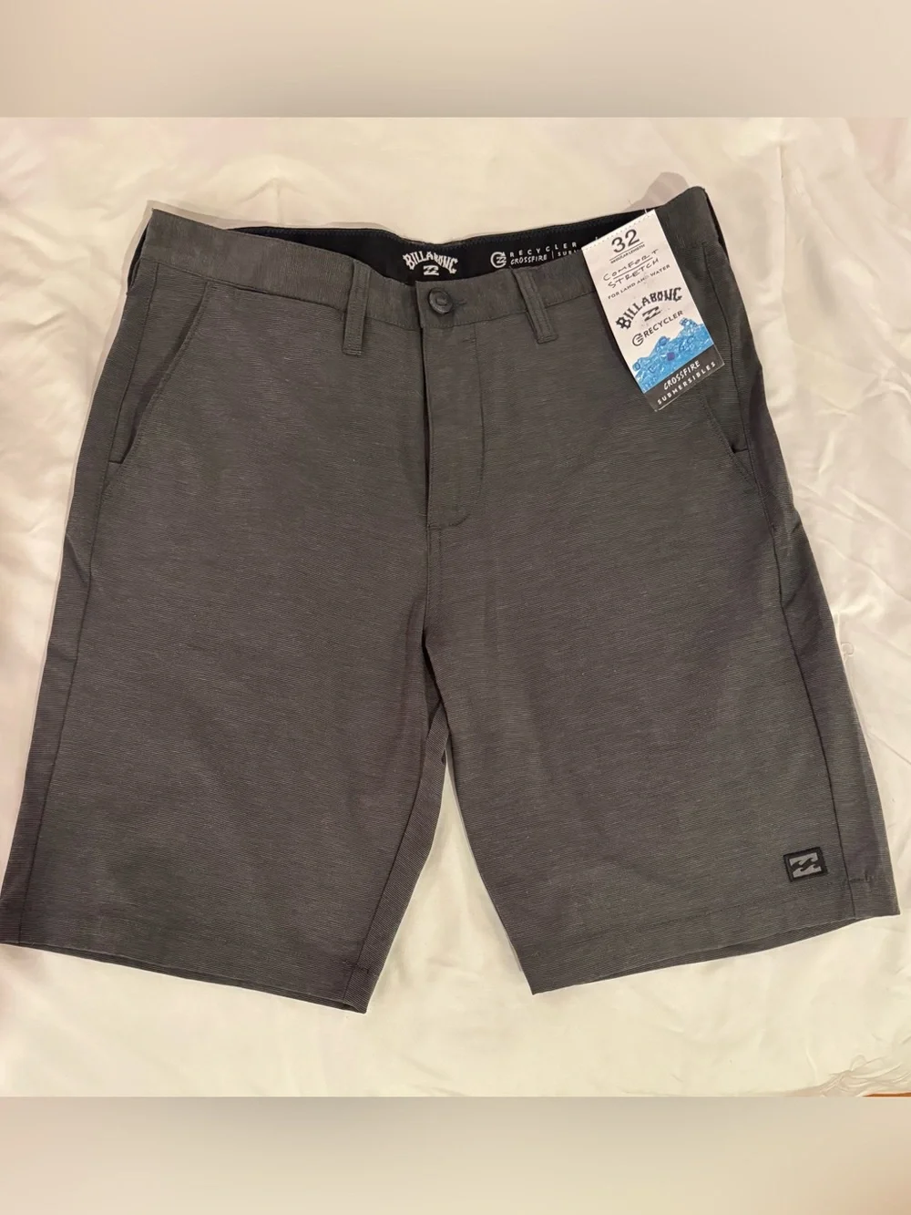 Billabong Men's Gray Performance Stretch Shorts